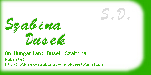 szabina dusek business card